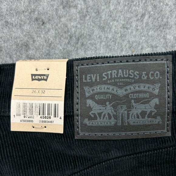 Levi's Ribcage Bell Flare High Waist Corduroy Pants Women's Size 26 Black NWT - Picture 6 of 15